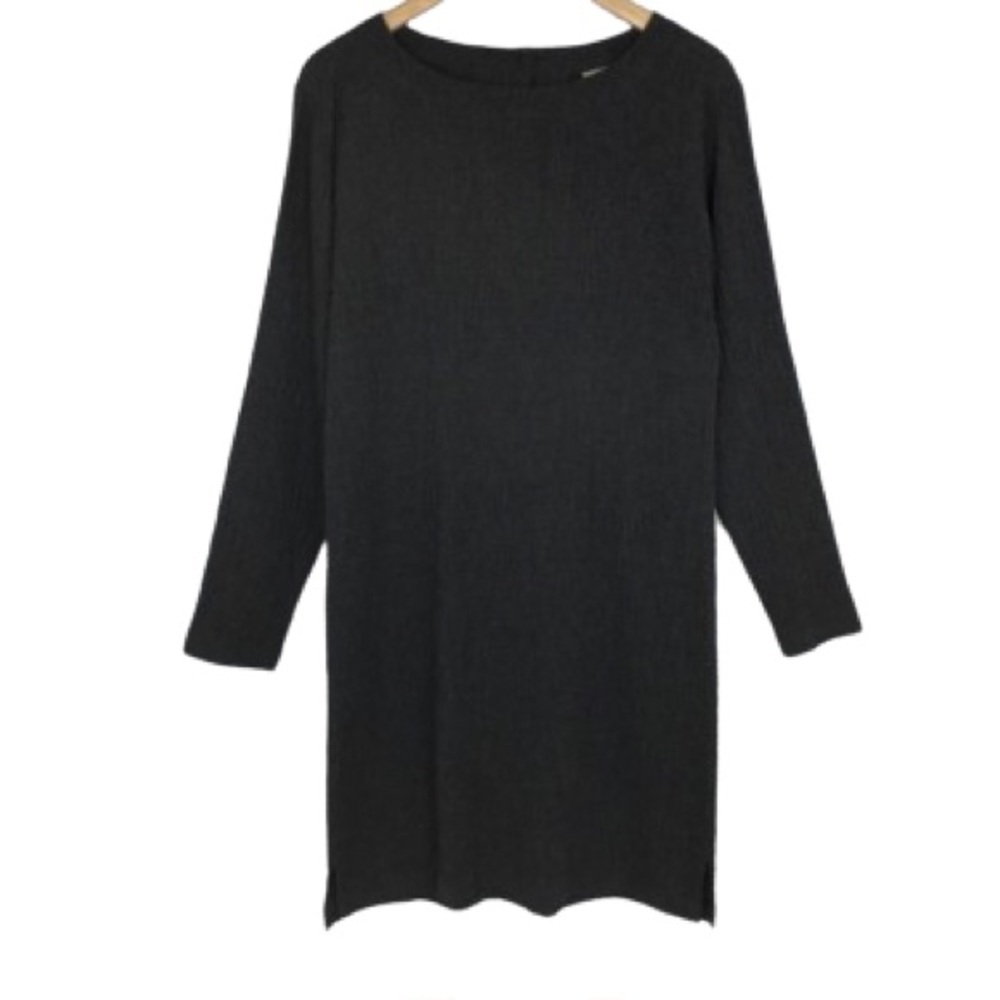 The Territory Ahead Women’s Wool Blend Long Sleeve Mini Dress Grey Textured Sz S